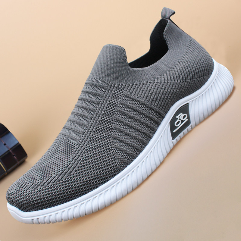 Old Beijing cloth shoes men's mesh shoes spring and summer breathable fly-woven mesh casual sports shoes men's walking shoes a pedal