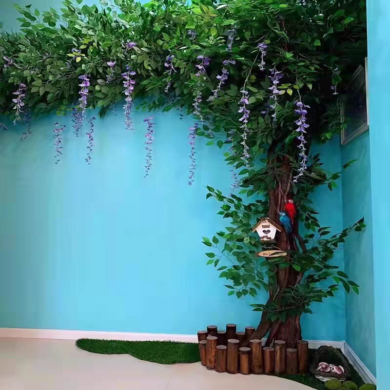 Simulated Large Trees, Artificial Trees, Simulated Banyan Trees, Simulated Large Plants, Simulated Red Maple Trees, Decorative Hotel Lobby Scenery, Solid Wood
