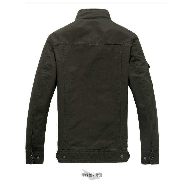 Đặc biệt hàng ngày cotton kích thước lớn đồng phục quân đội áo khoác ngoài trời giản dị nam dụng cụ kích thước lớn mùa xuân và mùa thu áo khoác cặp