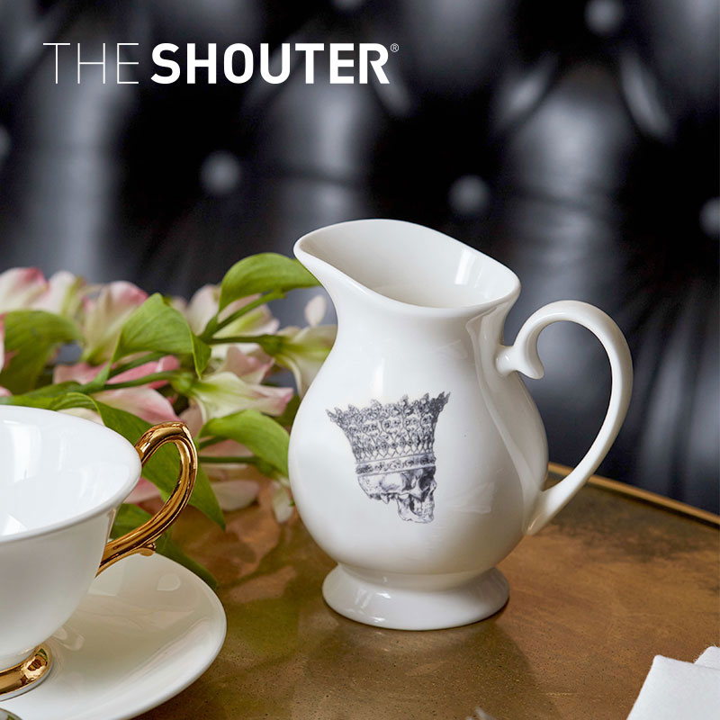 THE SHOUTER × Melody Rose RockRoll Bone China 22K Gold Skull Milk Jug