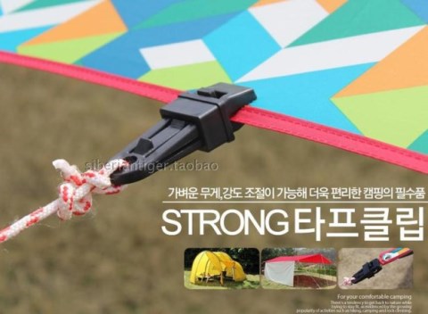 Sky màn hình phụ kiện dây khóa lều lều clip gió dây cố định clip cắm trại ngoài trời nhựa clip clip mái hiên đèn cắm trại naturehike