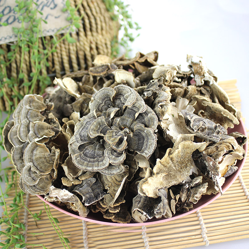 Wild Yunzhi 250g dried products Huang Yunzhi new goods can be powdered Selected insect-free Changbai Mountain wild Ganoderma lucidum Yunzhi mushroom