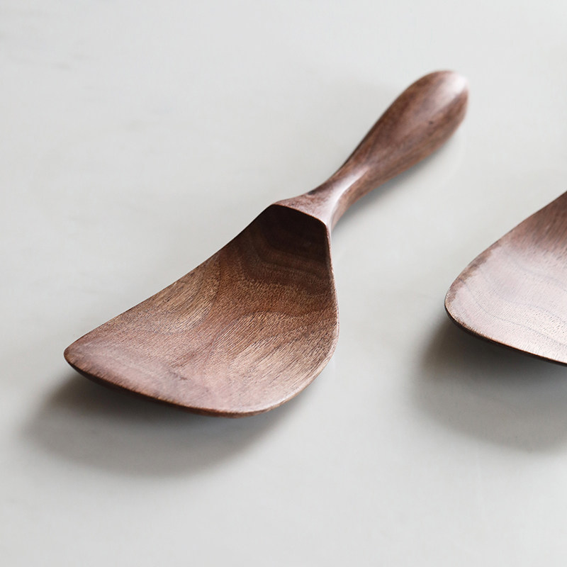 Blue Lotus Home Black Peach Wooden Rice Spoon Wood Meal for household electric electric pan spoon without lacquer rice shovel for a rice spoon