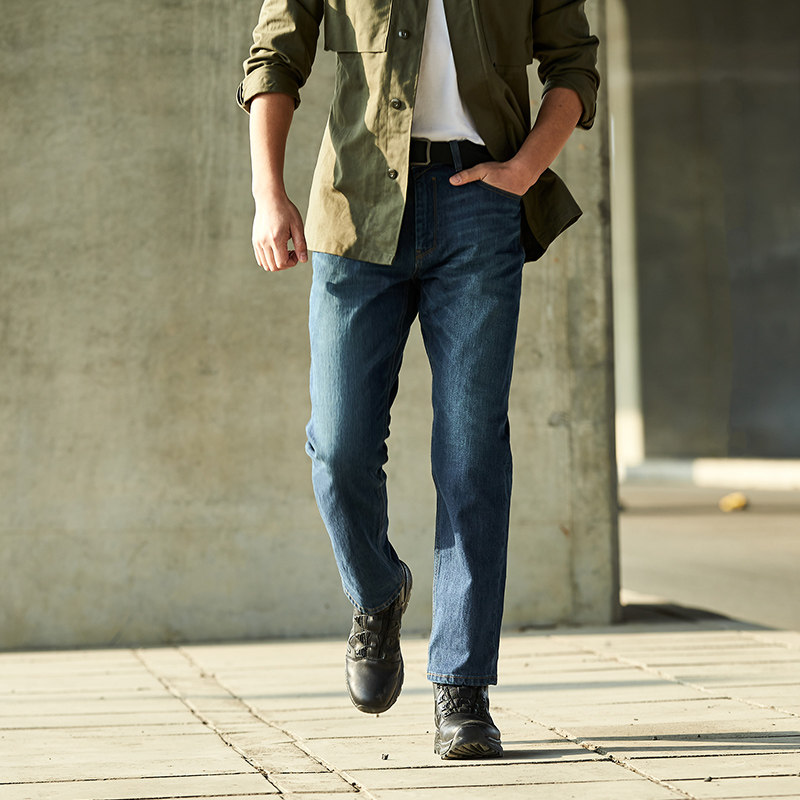 Dragon tooth autumn winter style recluse UPE Tactical commuter jeans Men's outdoor 100 lap long pants Iron blood currant