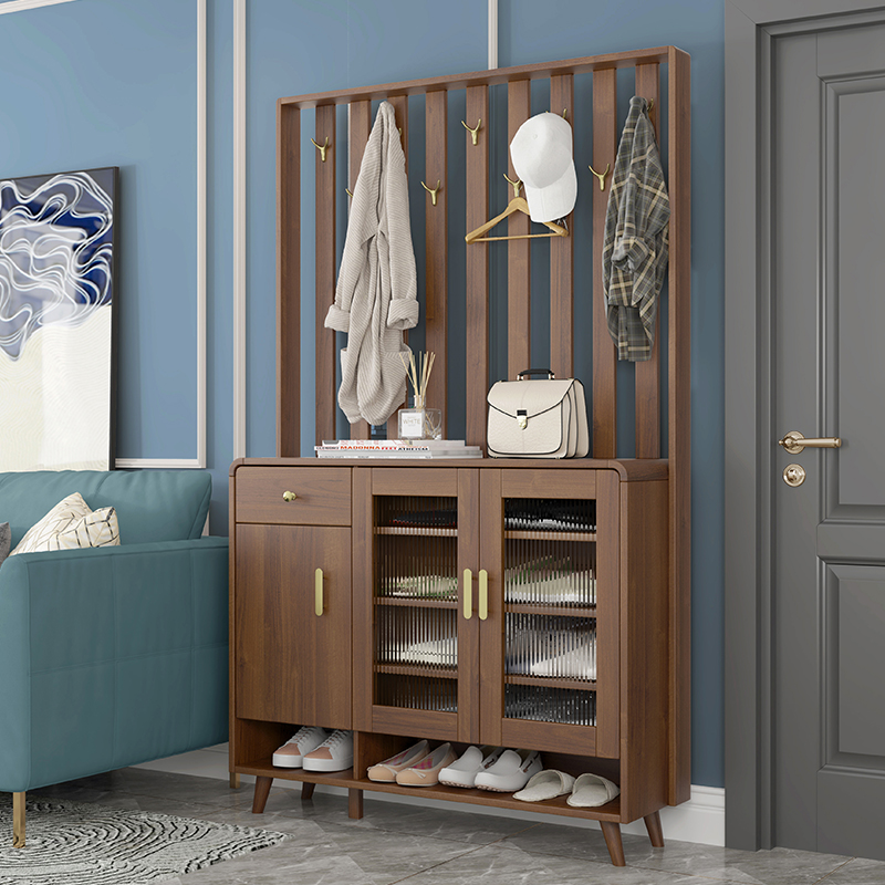 Door hanging hanger shoe cabinet integrated floor household partition cabinet entry door hall cabinet porch cloak cabinet combination