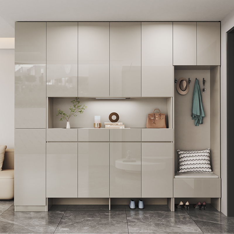 Entrance To The Top Shoe Cabinet Large Capacity Hyun Guan Cabinet Integrated By Wall 2022 New Set Things Cabinet High Door Hall Cabinet Cloister Hood-Taobao