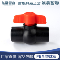 PE pipe fittings 4 points 6 points socket type all plastic ball valve 110 63 32 25 ball valve Water switch valve accessories