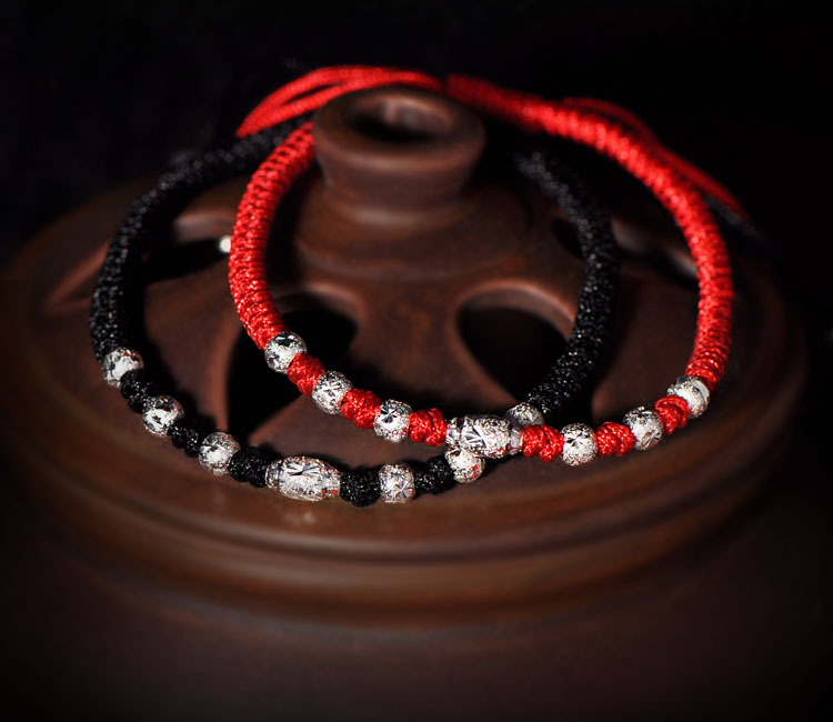 Năm sinh nam nữ chăm sóc cơ thể handmade dây đỏ vòng tay vòng tay dây chân 99 chân bạc S925 trang sức bạc những mẫu lắc chân đẹp nhất