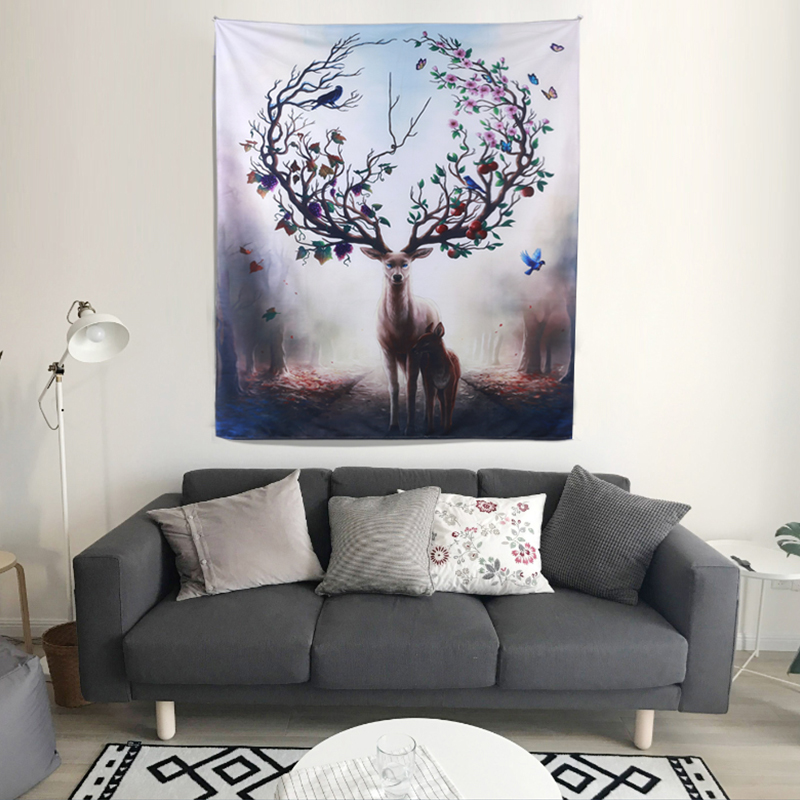 Đầy sao vũ trụ galaxy treo cứng trong nền vải trai nghiên cứu phòng ngủ phòng khách trang trí tường bao gồm tấm thảm lớn tranh thảm treo tường