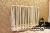 LCD TV cover lace dustproof boot does not take 55 high-end 60-inch hanging curtain cover cloth cover European-style fabric