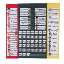 pocket chart childrens early education learning hanging bag date word card hanging bag early education Enlightenment learning hanging bag