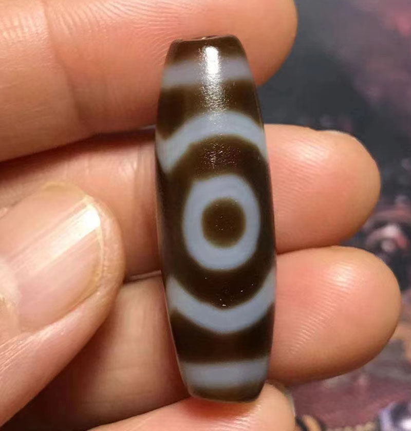 上肯老礦天珠‼️西蔵老礦手工伝承虎牙四眼天珠 上肯老超顶中顶精品