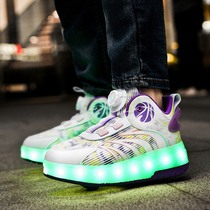 Heelys shoes new two-wheel childrens multi-color spring and summer roller skates girls wheel shoes boys students with wheels