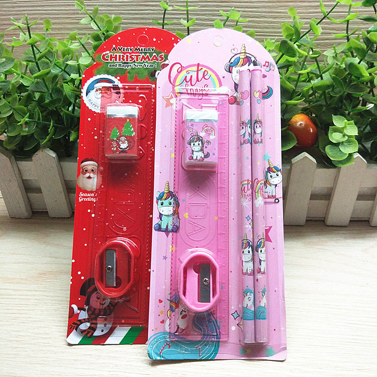 Sixty - one Kindergarten students 5 in 1 stationery kit small gift small prize 5 - piece learning items combined