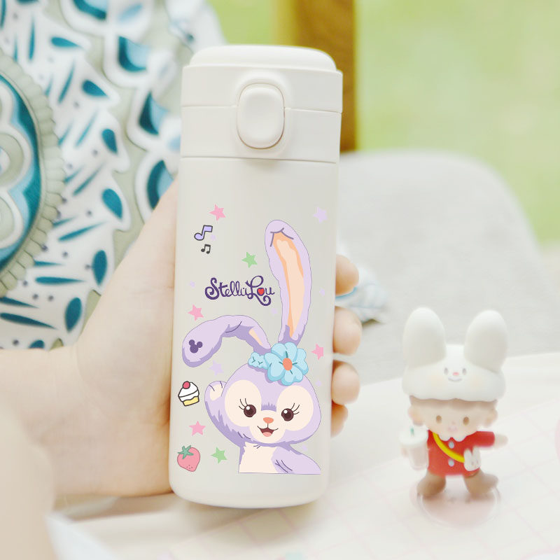 Custom Star Dew Duffy Bear Water Cup Cute Girl Heart ins304 Stainless Steel Thermos Cup Cartoon Student Cup