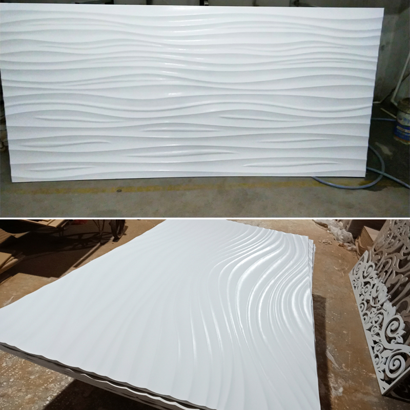 Three-dimensional corrugated plate background wall decoration materials custom shape carving interior wall retaining wall partition floral relief