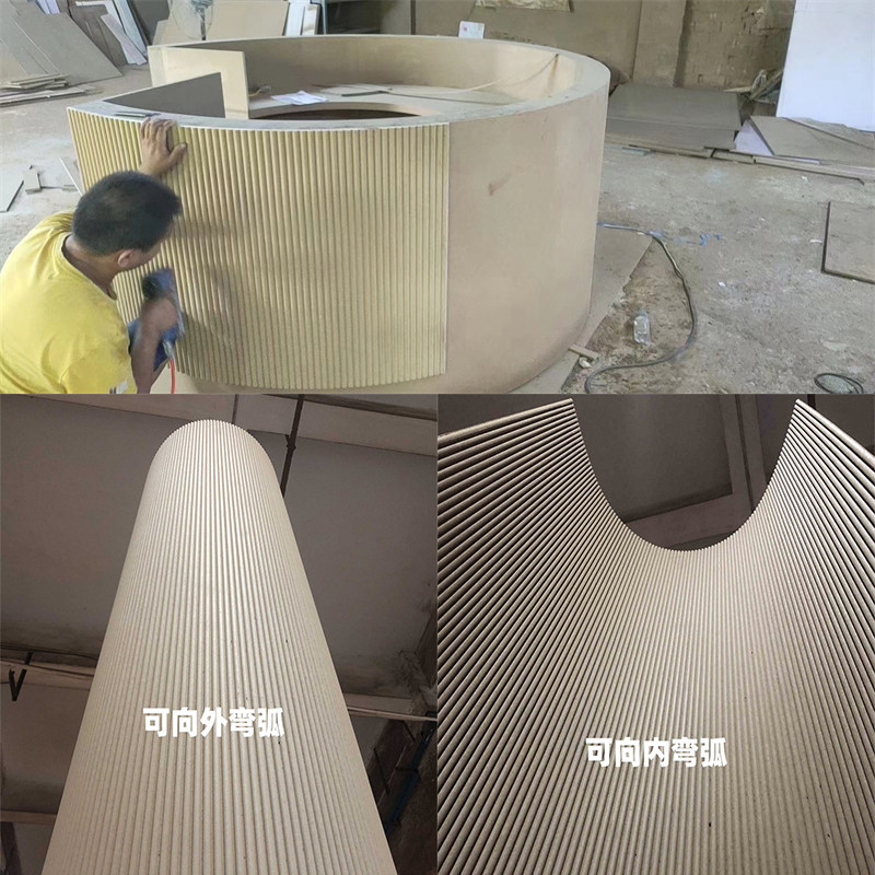 Spot 6 9mm ultra-thin micro-bending plate internal and external arc semicircle corrugated plate furniture cabinet door Polwave plate package cylindrical decoration-Taobao