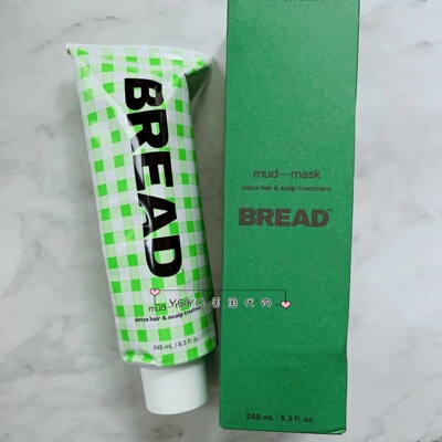 [现货 美国 BREAD Mud-Mask头皮头发预洗深层清洁净化发泥发膜铝管]