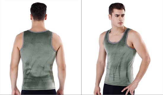 Áo vest nam nhung dày ấm áp XL hai mặt cộng với nhung đáy quần Slim áo lót không tay vest quần xì áo vú