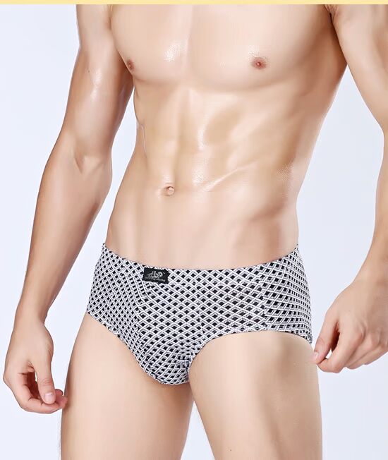 2 quần lót nam thanh niên trong quần lót cotton thắt lưng nam Quần short cotton tam giác đồ lót màu sắc hình học quần lót nam nữ đẹp
