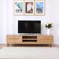 Bắc Âu đơn giản sàn gỗ sồi trắng tinh khiết gỗ rắn suối đám mây tủ TV căn hộ nhỏ phòng khách TV tủ tủ quần áo bằng gỗ