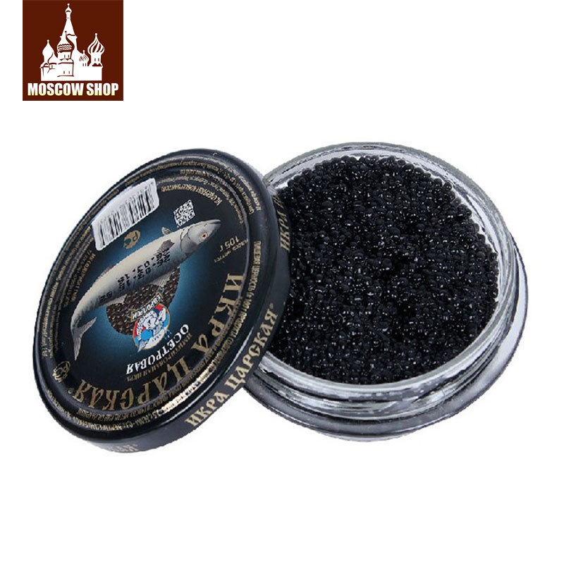 Imported Russian black caviar Tsar brand non-natural sturgeon seed sauce sushi platter Synthetic caviar canned 105g
