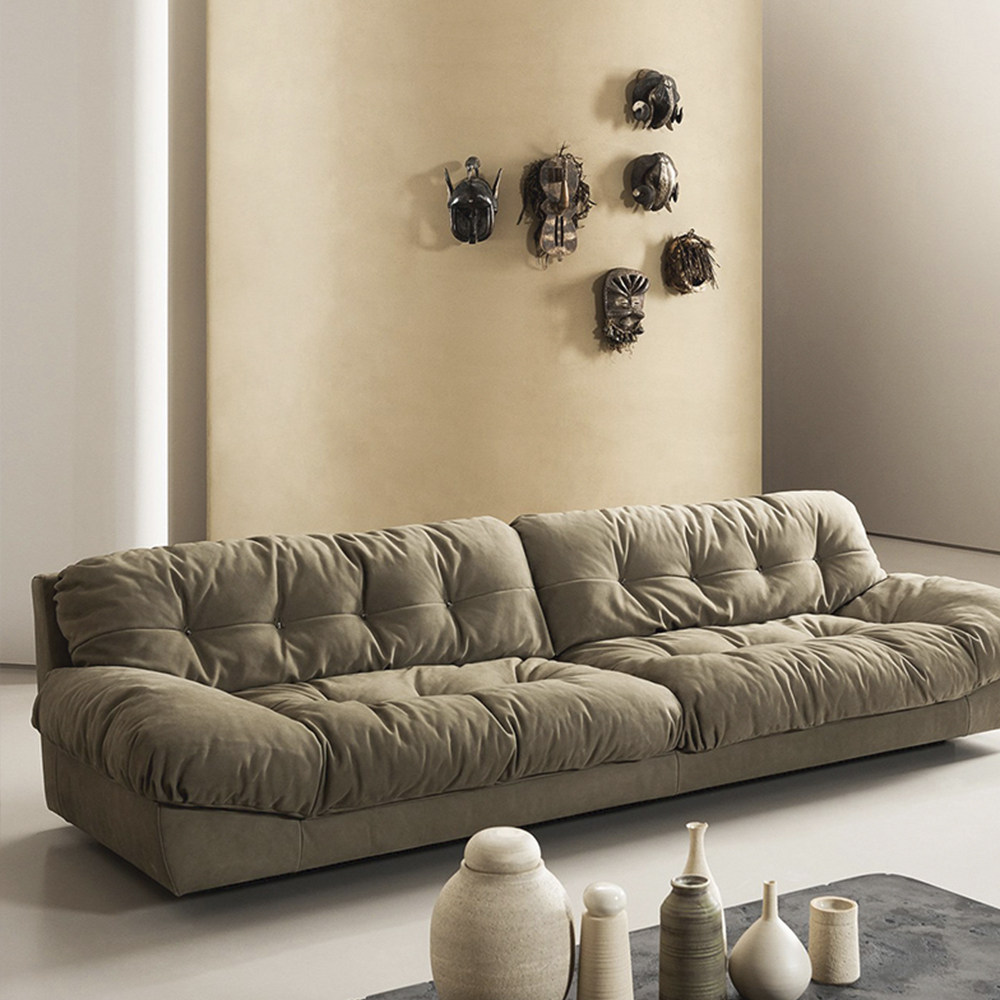 Italian minimalist solid wood modern Nordic cloud sofa small apartment down technical cloth Baxter designer furniture
