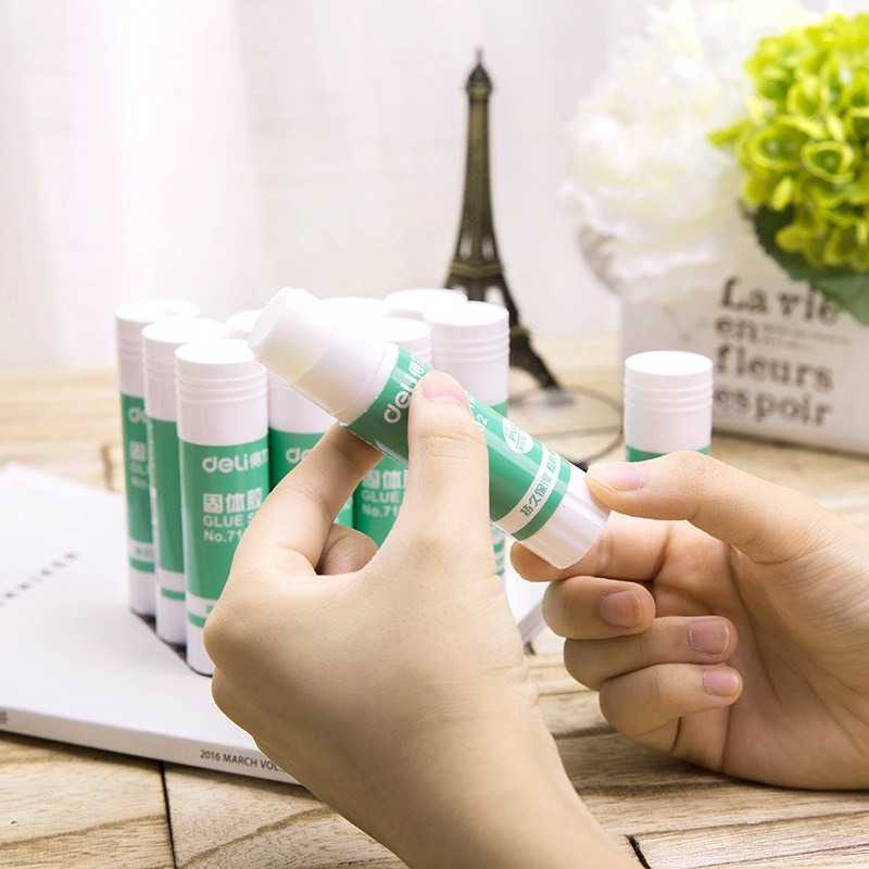 Deli 7102 solid glue 12 pcs 9g21g36g large 7103 solid glue stick glue high viscosity strong young