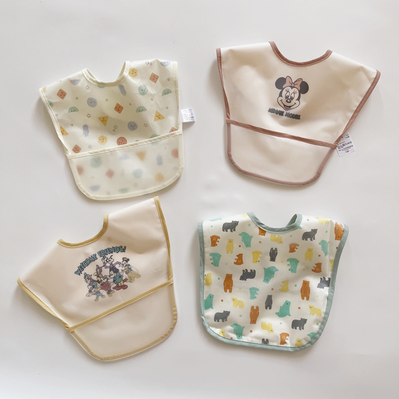 Japan good looking and practical ins and wind side food pockets for men and women Baby food Eating Surrounding Pocket Pure Cotton EVA Resin Cute