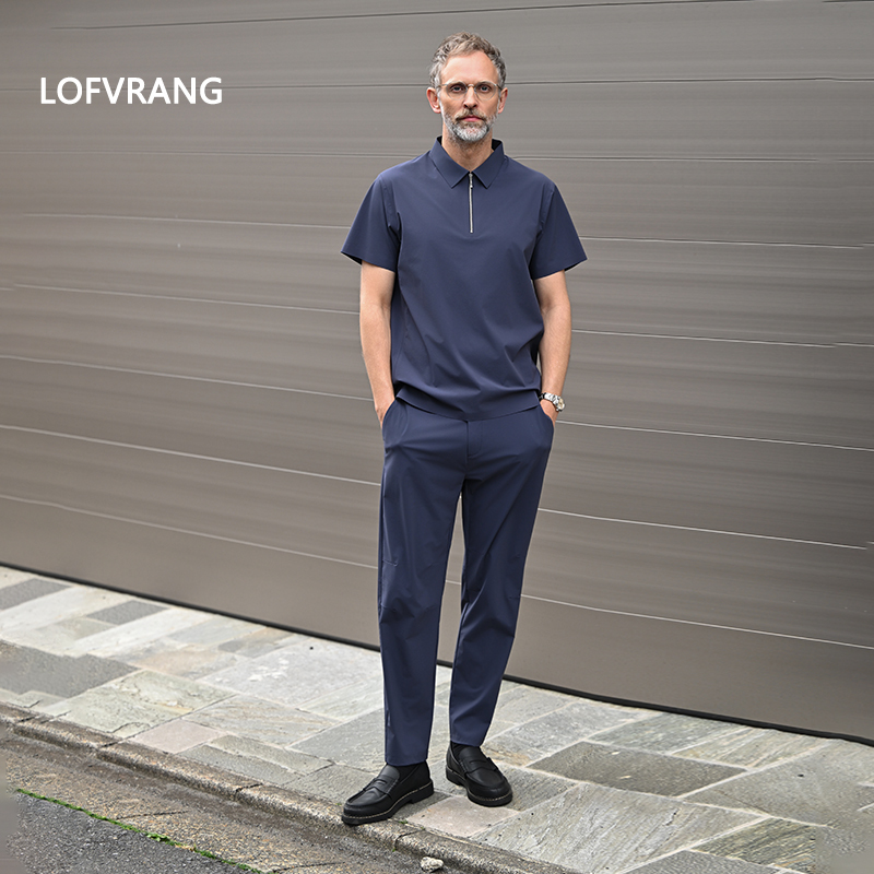 Lendaryer | First-Generation Zero-Line Full-Pressure Casual Sports Suit Men's Short-Sleeved Summer Trousers Two-Piece Commuting Set Lendaryer | First-Generation Zero-Line Full-Pressure Casual Sports Suit Men's Short-Sleeved Summer Trousers Two-Piece Commuting Set