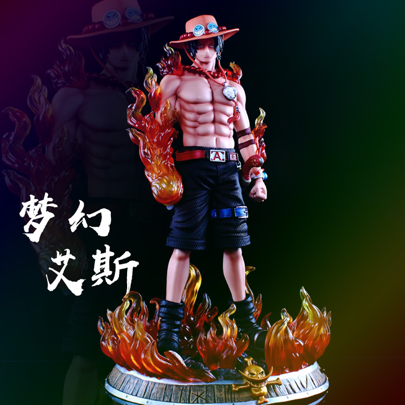 One Piece Hand-run GK Resonance Fire Fist Ace Fantasy Sauron Road Fei Sanzhi Can Shine Super Large Anime One Piece