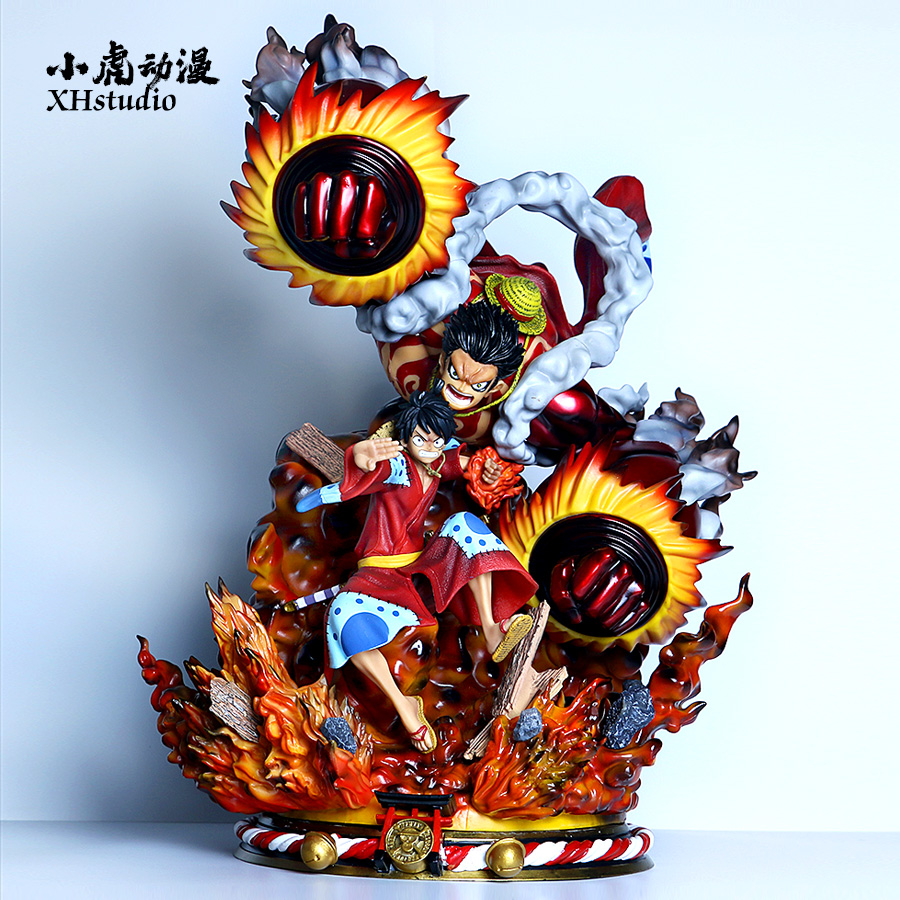 New product recommendation One Piece GK large super large four gear group duck cannon Luffy Great Ape King gun Nautical King hand-made decoration