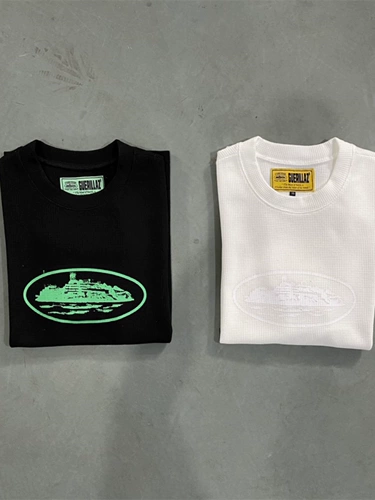 Corteiz Футболка 1: 1 камень insignia waffle -tee -остров T -Fore