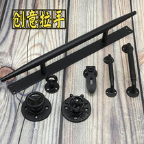 Creative American wooden door wardrobe door handle modern simple European style wall cabinet door handle hand black non-perforated