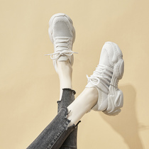 Summer mesh breathable thick-soled daddy shoes womens 2021 new net red wild casual explosion national tide sports shoes tide