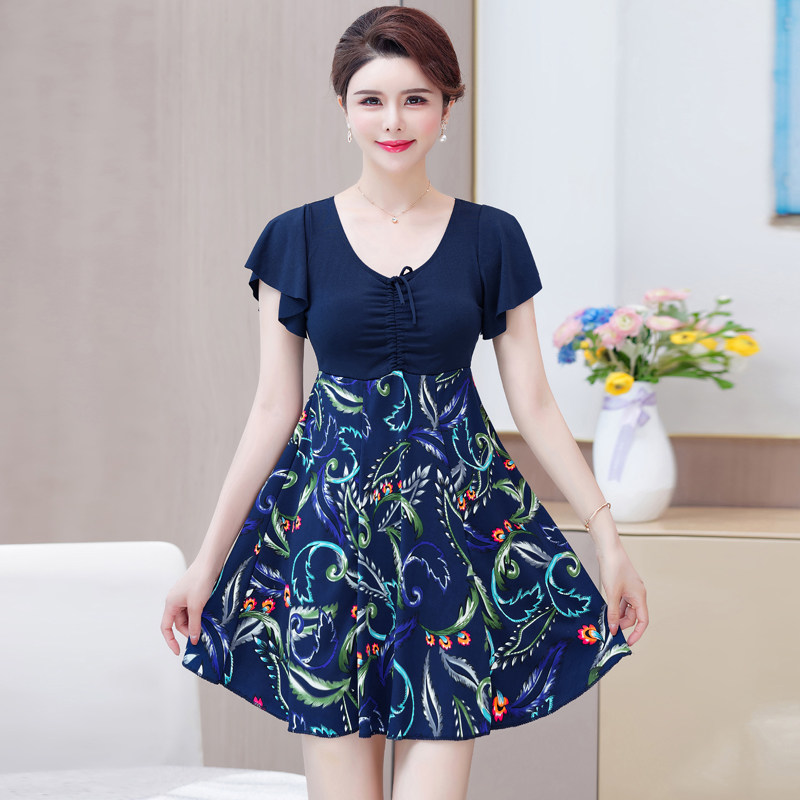 2021 new mother swimsuit summer conservative split large size belly cover loose middle-aged and elderly bathing hot spring swimsuit women