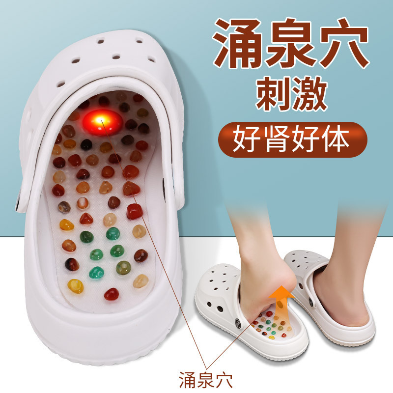 Massage Sandals for Men, Summer 2025 New Model, Women's Outdoor Anti-Odor Slip-On Clogs, Foot Acupoint Stimulation Slippers