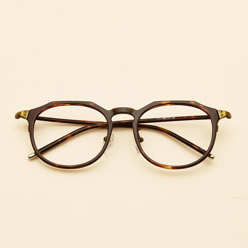 Polygonal Irregular Retro Spectacle Frame Male Korean Style Trendy Personality Female Can Be Matched With Myopia Astigmatism Color Changing BAO WEN Frame