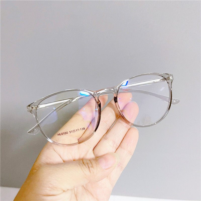 Retro-eye frames TR90 can be matched with nearsightedness men and women with light eyes frame Korean version tide round face in frame full frame black 