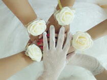  Wedding supplies Sister wrist flowers Korean bridesmaid hand flowers Wedding wrist band Bridal supplies 5 colors optional