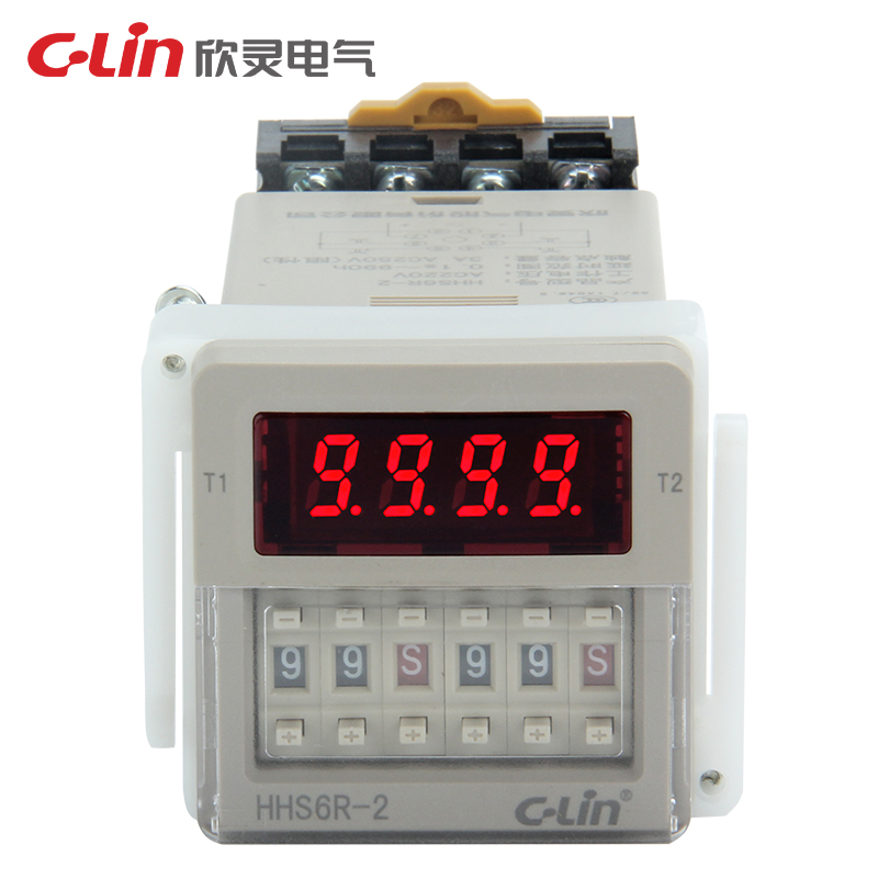 Xinling digital display double cycle time relay HHS6R-2 simultaneously outputs two sets of cycle delay contacts with seat