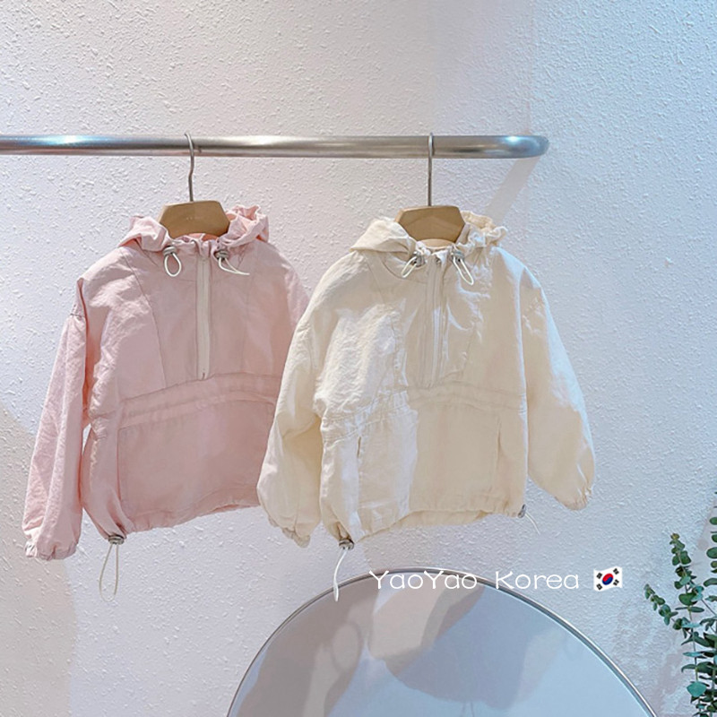 Girls jacket Korean version children's clothing 2022 autumn new female Baoyang style loose baby fashionable top children's jacket