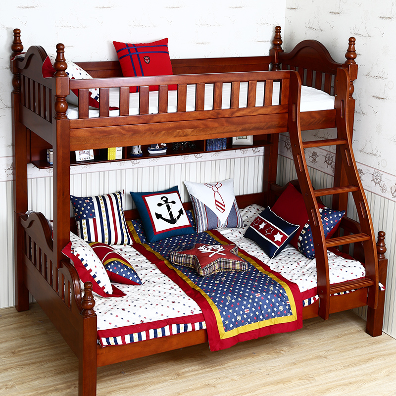 Children's cotton four-piece student boy room bunk three-piece bedding American 1 2m quilt cover multi-piece set