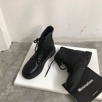 Korean version of ins handsome college street shot wild Martin boots 2021 New British style high shoes women shoes short boots tide