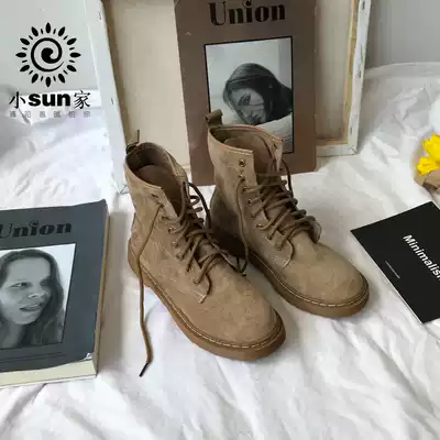 Xiao sun's Korean version of ins Martin boots women's boots 2021 new all-match retro motorcycle frosted British booties chic