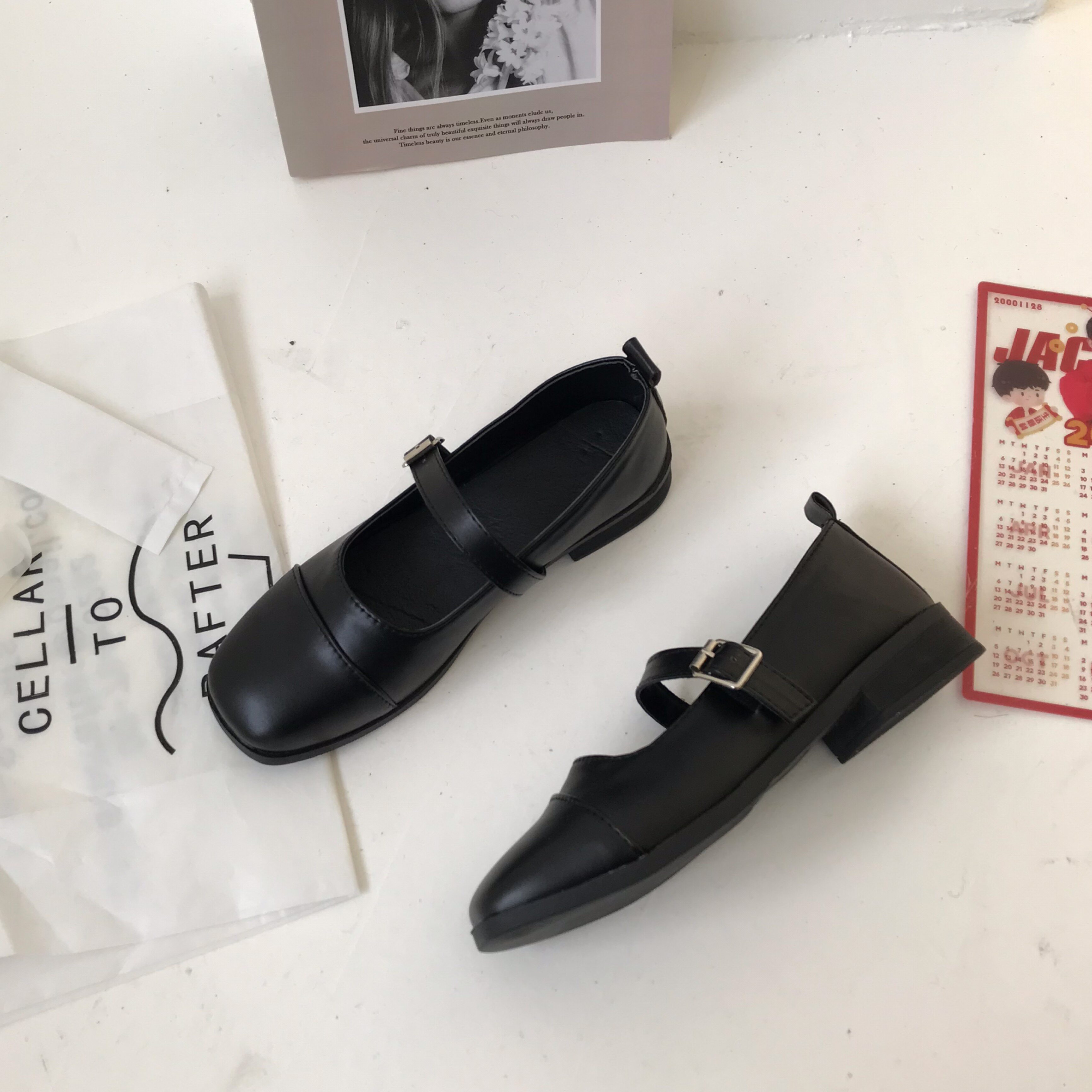 Small Sun Home Korea Chic Small Leather Shoes Jk Shoes Original Juku Mary Treasures Uniforms Shoes Women ins2022 Years New