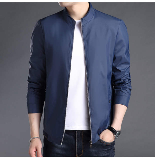Áo khoác nam mùa thu Playboy nam trung niên mùa xuân và mùa thu phiên bản Hàn Quốc Áo khoác mỏng thời trang mỏng áo khoác denim