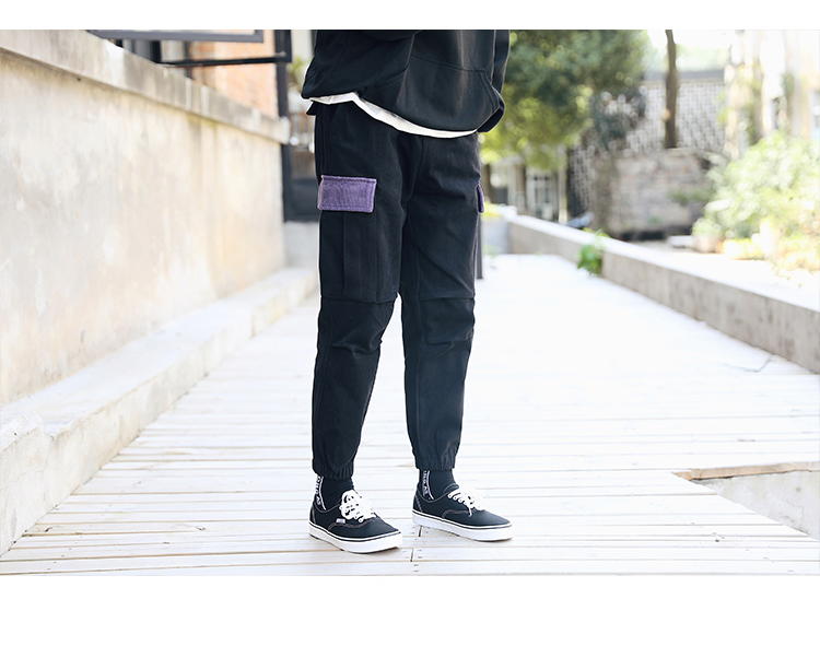 Quần nhung kẻ sọc Nhật Bản overalls quần nam chân lỏng xu hướng mùa thu và mùa đông quần dày quần short nam kaki