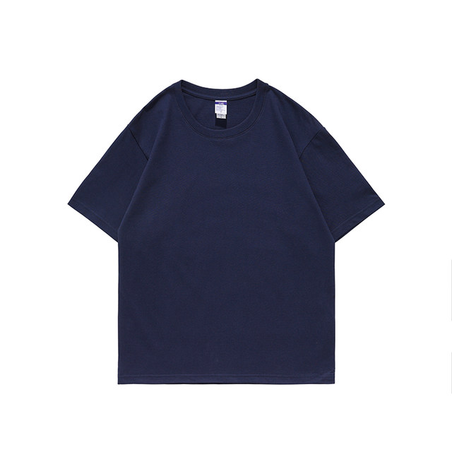 ເສື້ອຍືດຜູ້ຊາຍແຂນສັ້ນ 260g ສີແຂງ ສີຂາວເຄິ່ງແຂນ trendy ຝ້າຍບໍລິສຸດ inner top loose summer bottoming shirt