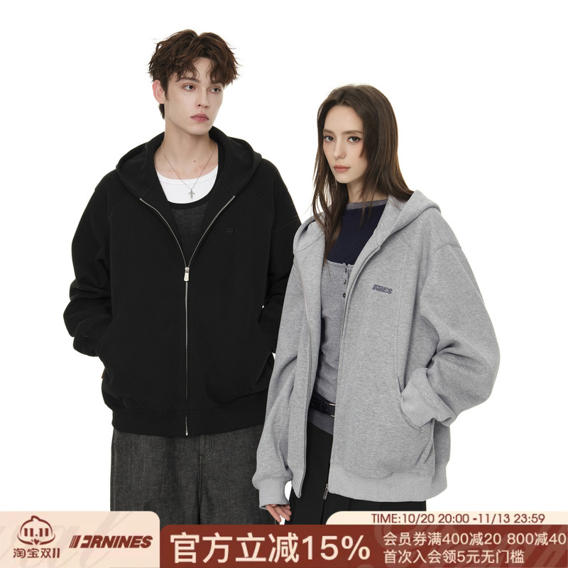 Fornines Embroidered Cardigan Heavyweight Fleece Sweatshirt Unisex Trendy Brand Couple Outfit Hoodie Spring and Autumn Casual Jacket Fornines Embroidered Cardigan Heavyweight Fleece Sweatshirt Unisex Trendy Brand Couple Outfit Hoodie Spring and Autumn Casual Jacket